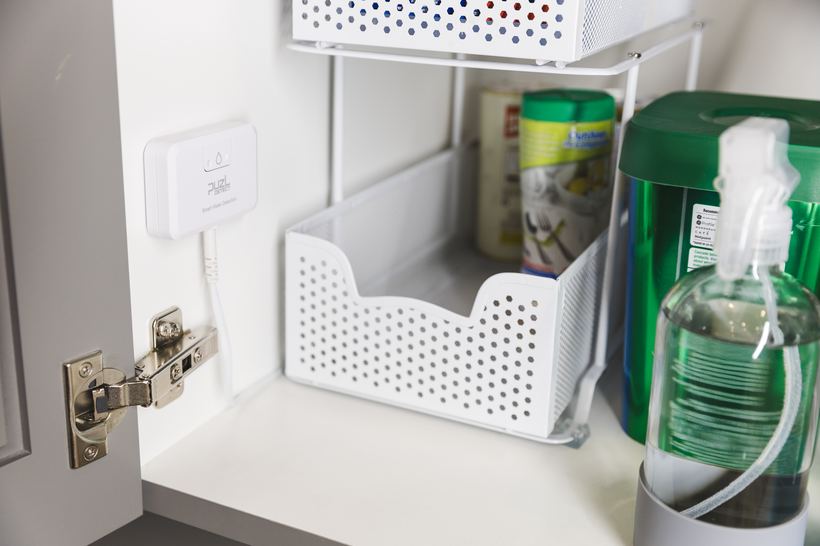 PuzL Detect inside a bathroom vanity cabinet